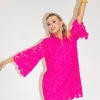 BC Caftan - Pink Azalea Lace Dress-Brianna Cannon Sale
