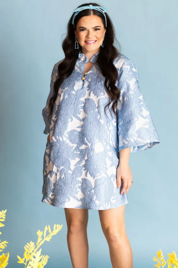 BC Caftan - Powder Blue Floral PRE-ORDER (Est. Ship 3/19)-Brianna Cannon Best