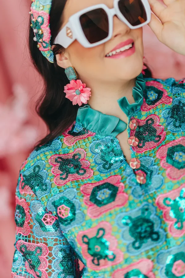 BC Caftan - Turquoise Mosaic-Brianna Cannon Outlet