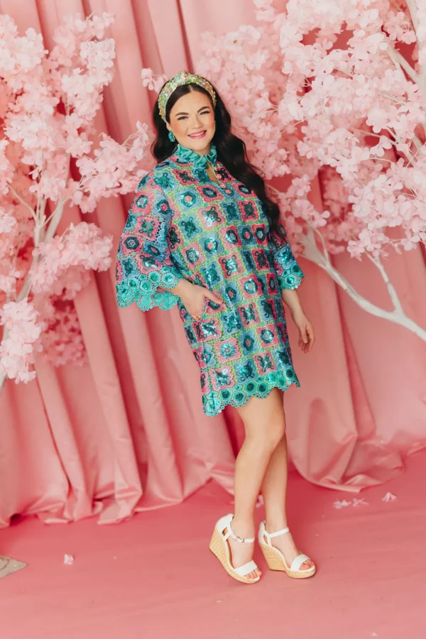 BC Caftan - Turquoise Mosaic-Brianna Cannon Outlet