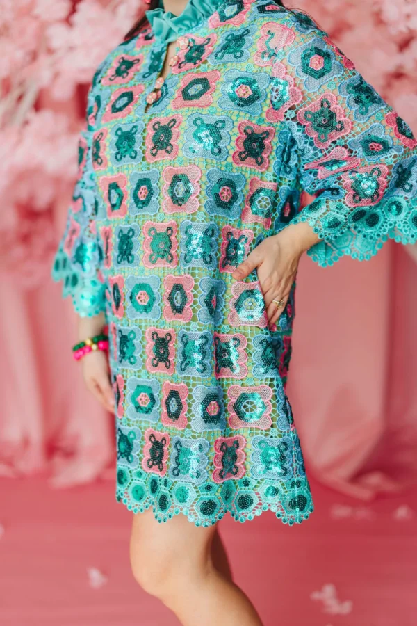 BC Caftan - Turquoise Mosaic-Brianna Cannon Outlet