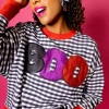 BC Gingham BOO Sweatshirt-Brianna Cannon Clearance