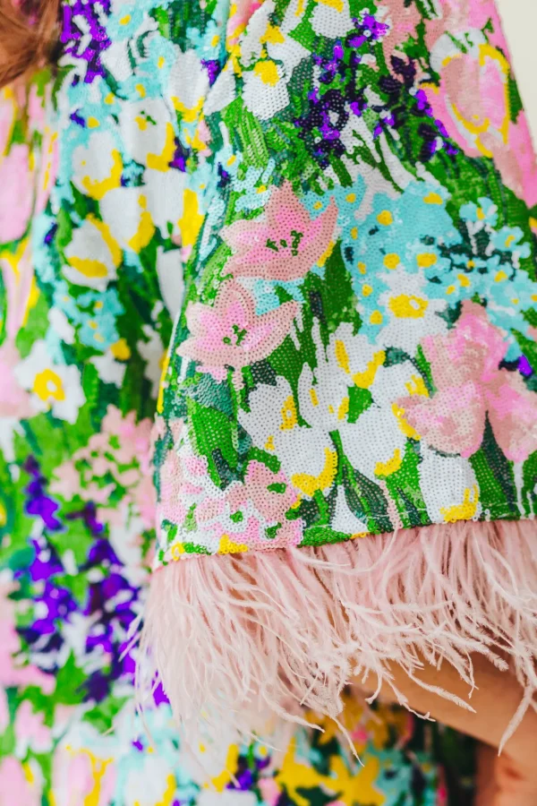 BC Midi Caftan - Sparkling Blossoms PRE-ORDER (Est. Ship 3/18)-Brianna Cannon Outlet