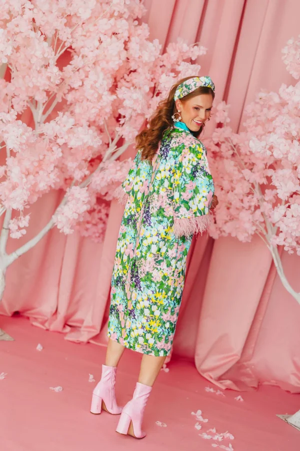 BC Midi Caftan - Sparkling Blossoms PRE-ORDER (Est. Ship 3/18)-Brianna Cannon Outlet