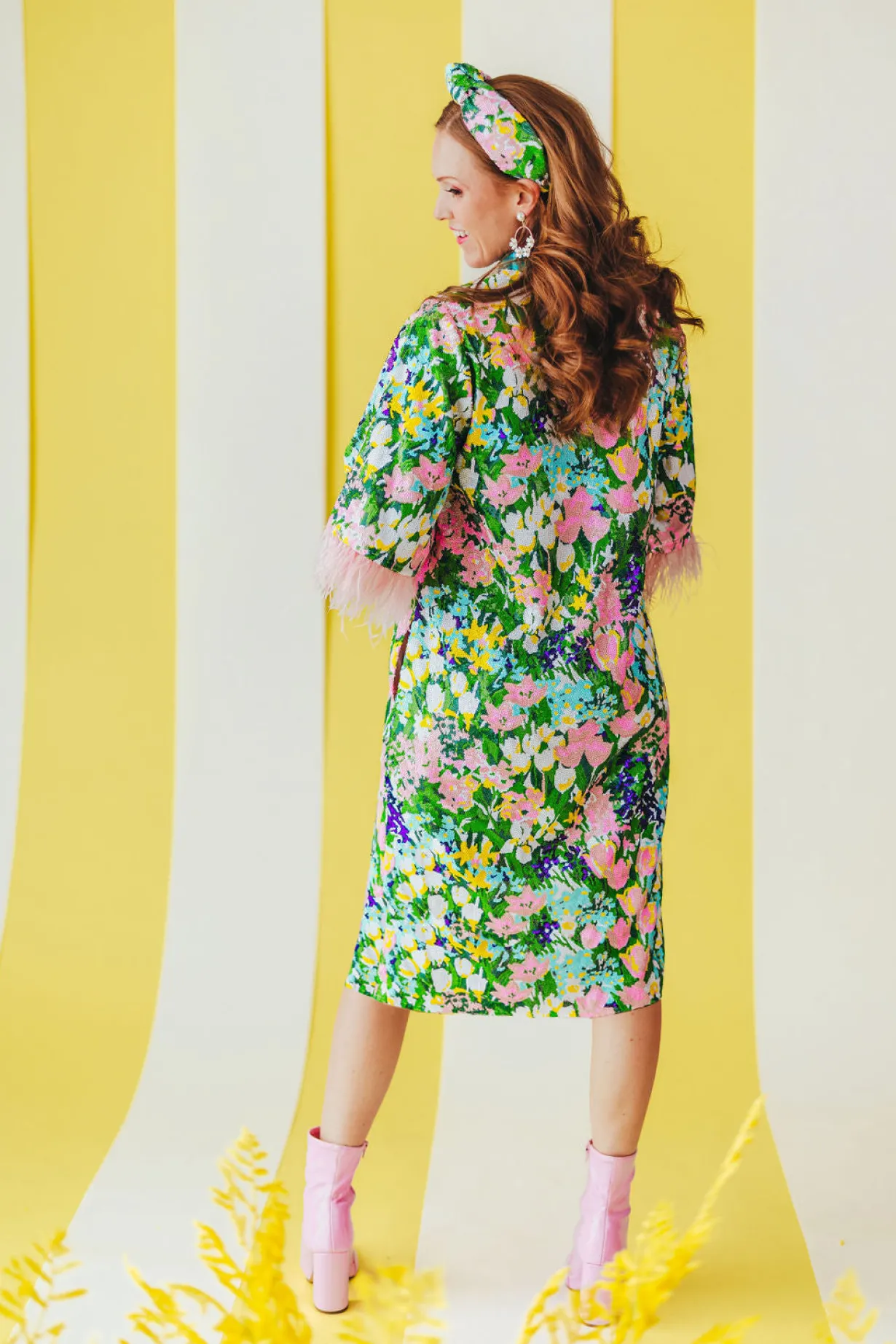 bc_midi_caftan__sparkling_9.webp BC Midi Caftan - Sparkling Blossoms PRE-ORDER (Est. Ship 3/18)-Brianna Cannon Outlet