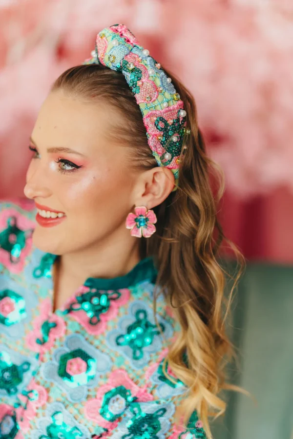 BC Midi Caftan - Turquoise Mosaic PRE-ORDER (Est. Ship 3/18)-Brianna Cannon Clearance