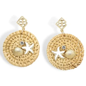 Beach House Rattan Earrings in Natural-Brianna Cannon Best