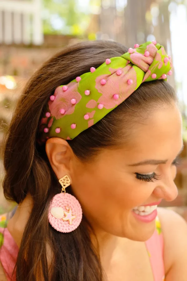 Beach House Rattan Earrings in Pink-Brianna Cannon Best