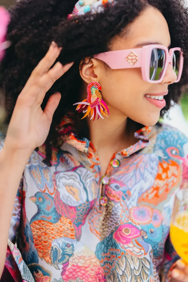Bird Bam Crystal Earrings-Brianna Cannon Hot
