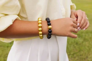 Black Beaded Brianna Bracelet-Brianna Cannon New