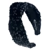 Black Sequin Knotted Headband-Brianna Cannon Outlet