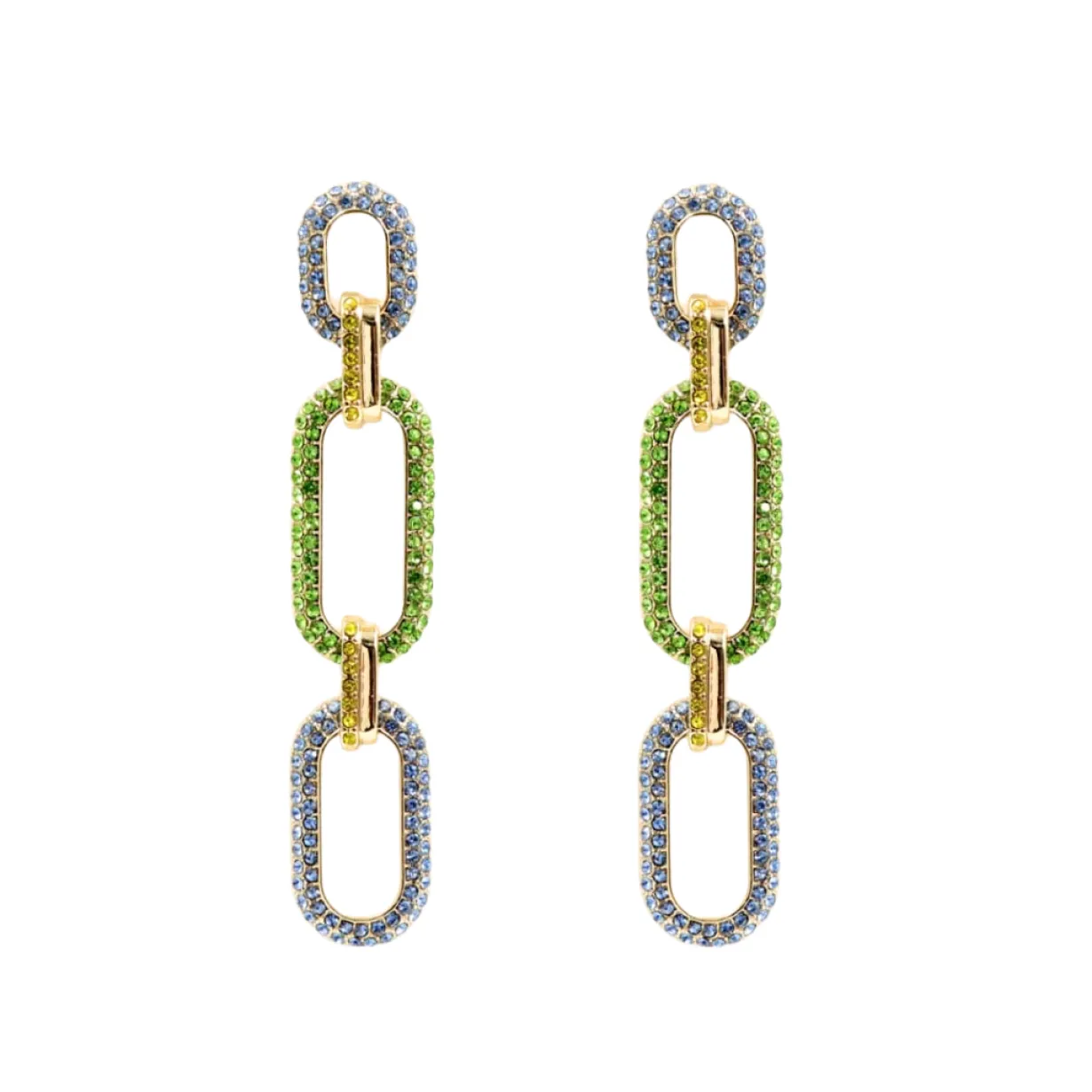 blue__green_crystal_link__0.webp Blue & Green Crystal Link Drop Earrings-Brianna Cannon Discount
