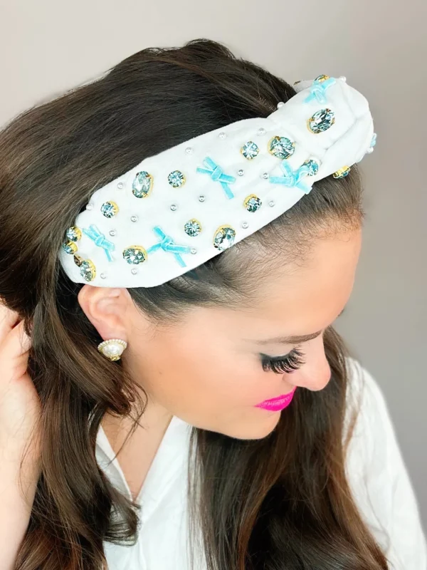 Blue Bow Headband-Brianna Cannon Hot