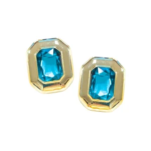 Blue Jeweled Studs-Brianna Cannon Fashion