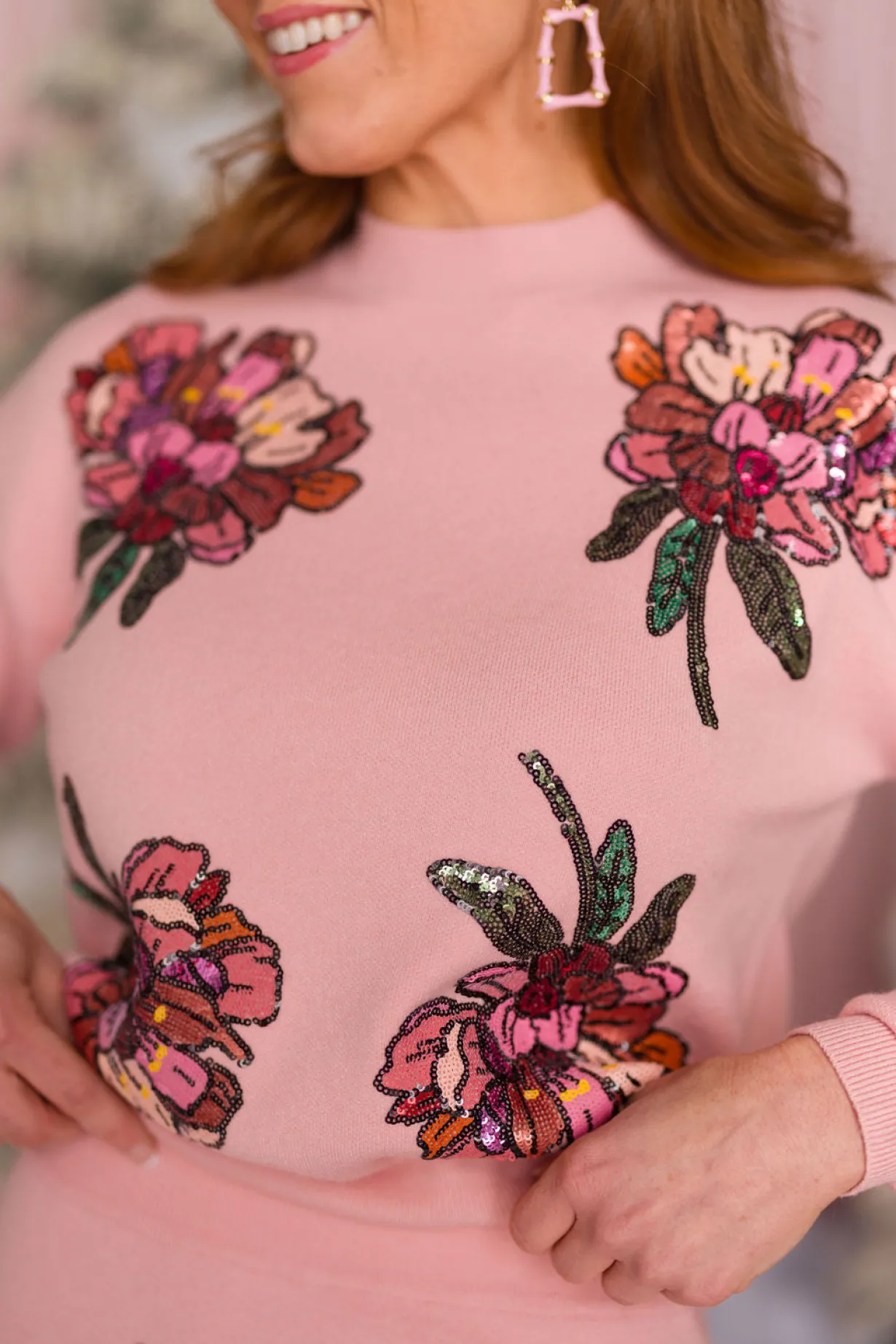 blushing_pink_floral_swea_7.webp Blushing Pink Floral Sweater-Brianna Cannon Sale