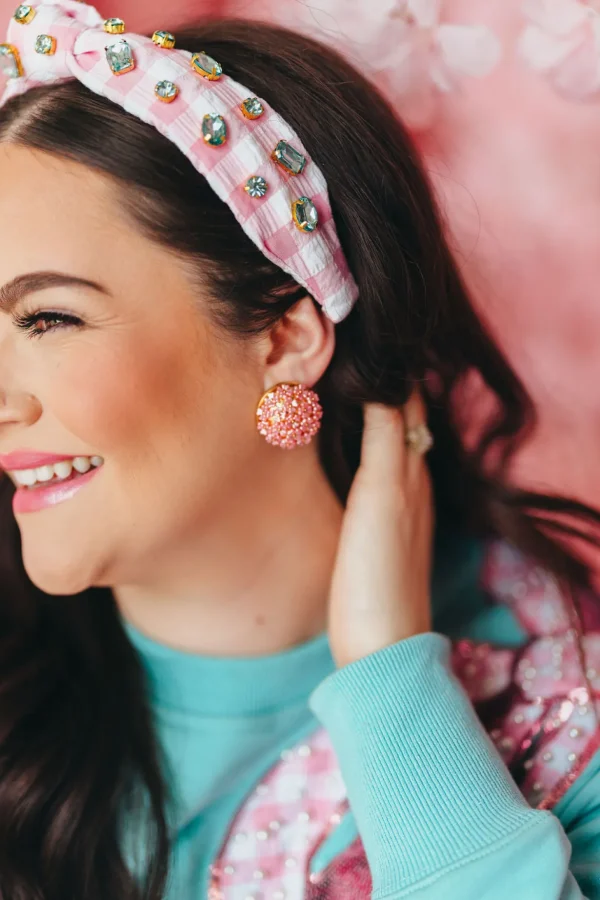 Bouquet Button Stud in Pastel Pink-Brianna Cannon Best