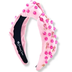 Breast Cancer Awareness Headband with Pink Stones and Charms-Brianna Cannon Clearance