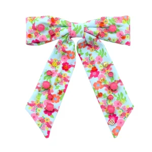 Bright Daisy Bow Barrette with Crystals & Stones-Brianna Cannon Hot