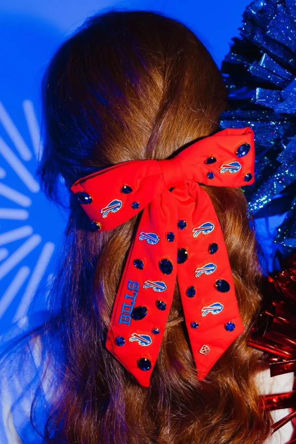 Buffalo Bills Red Bow Barrette-Brianna Cannon Clearance