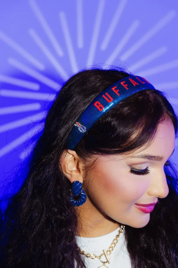 Buffalo Bills Thin Embroidered Headband-Brianna Cannon Discount