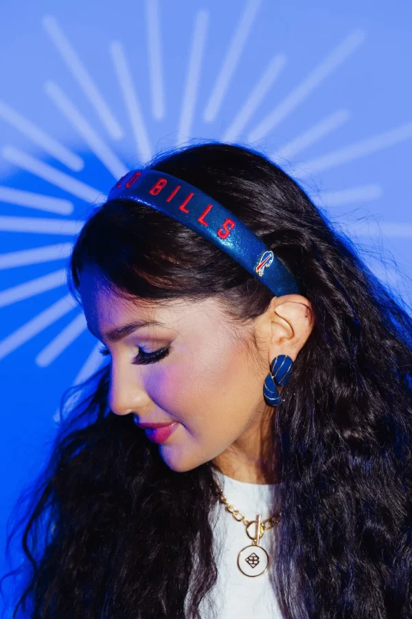 Buffalo Bills Thin Embroidered Headband-Brianna Cannon Discount