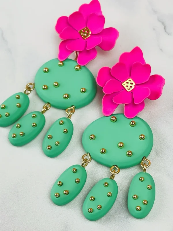 Cactus Flower Earrings-Brianna Cannon Online