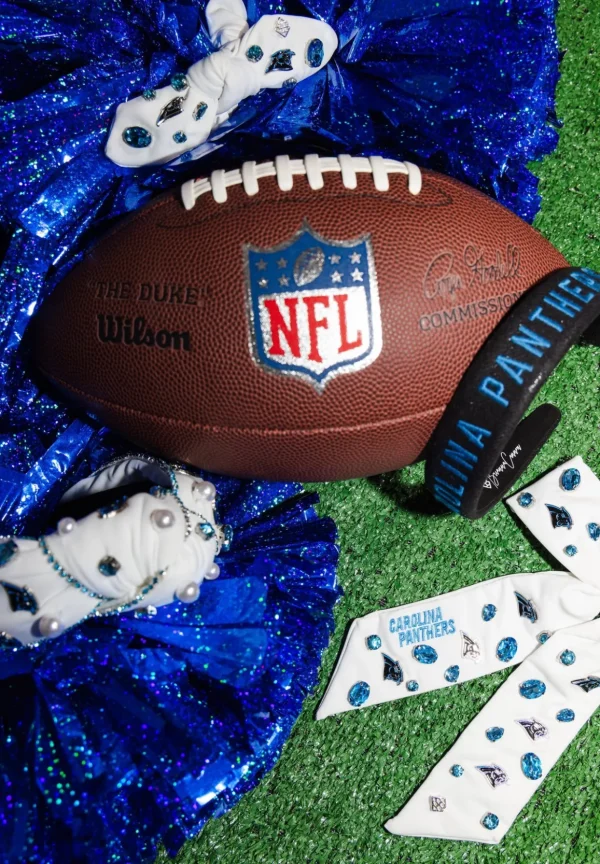 Carolina Panthers Thin Embroidered Headband-Brianna Cannon Sale