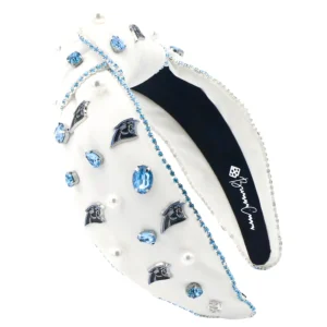 Carolina Panthers White Logo Headband-Brianna Cannon Hot