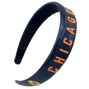 Chicago Bears Thin Embroidered Headband-Brianna Cannon New
