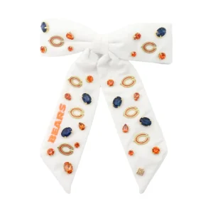 Chicago Bears White Bow Barrette-Brianna Cannon Sale