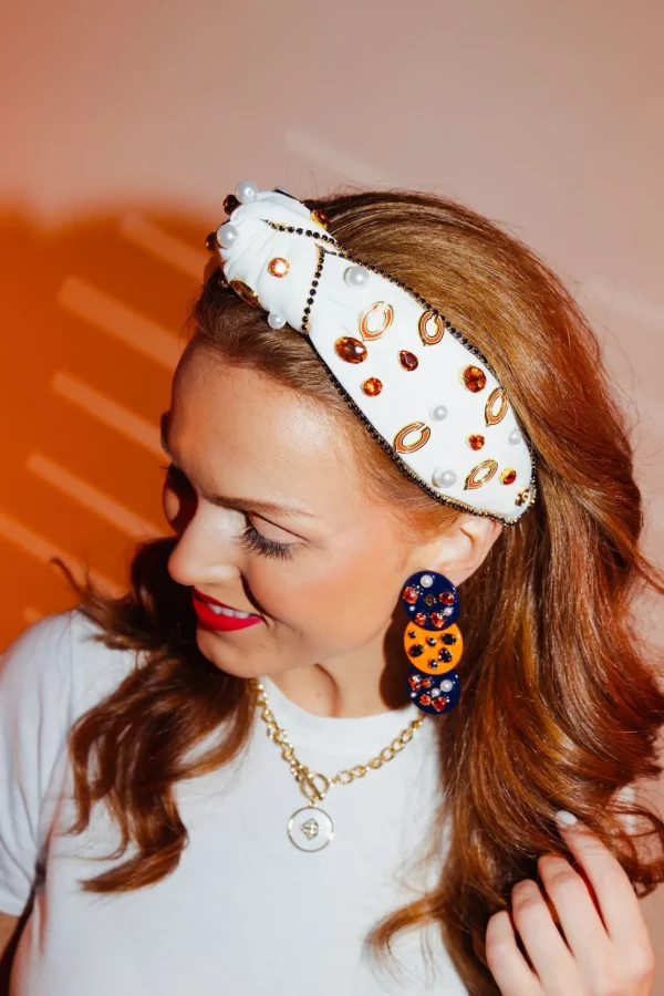 Chicago Bears White Logo Headband-Brianna Cannon Online