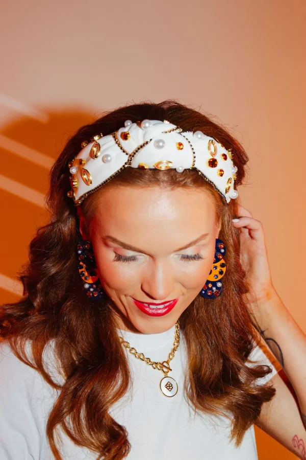 Chicago Bears White Logo Headband-Brianna Cannon Online