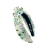 Child Size Blue & Green Floral Headband With Cabochons & Crystals-Brianna Cannon New