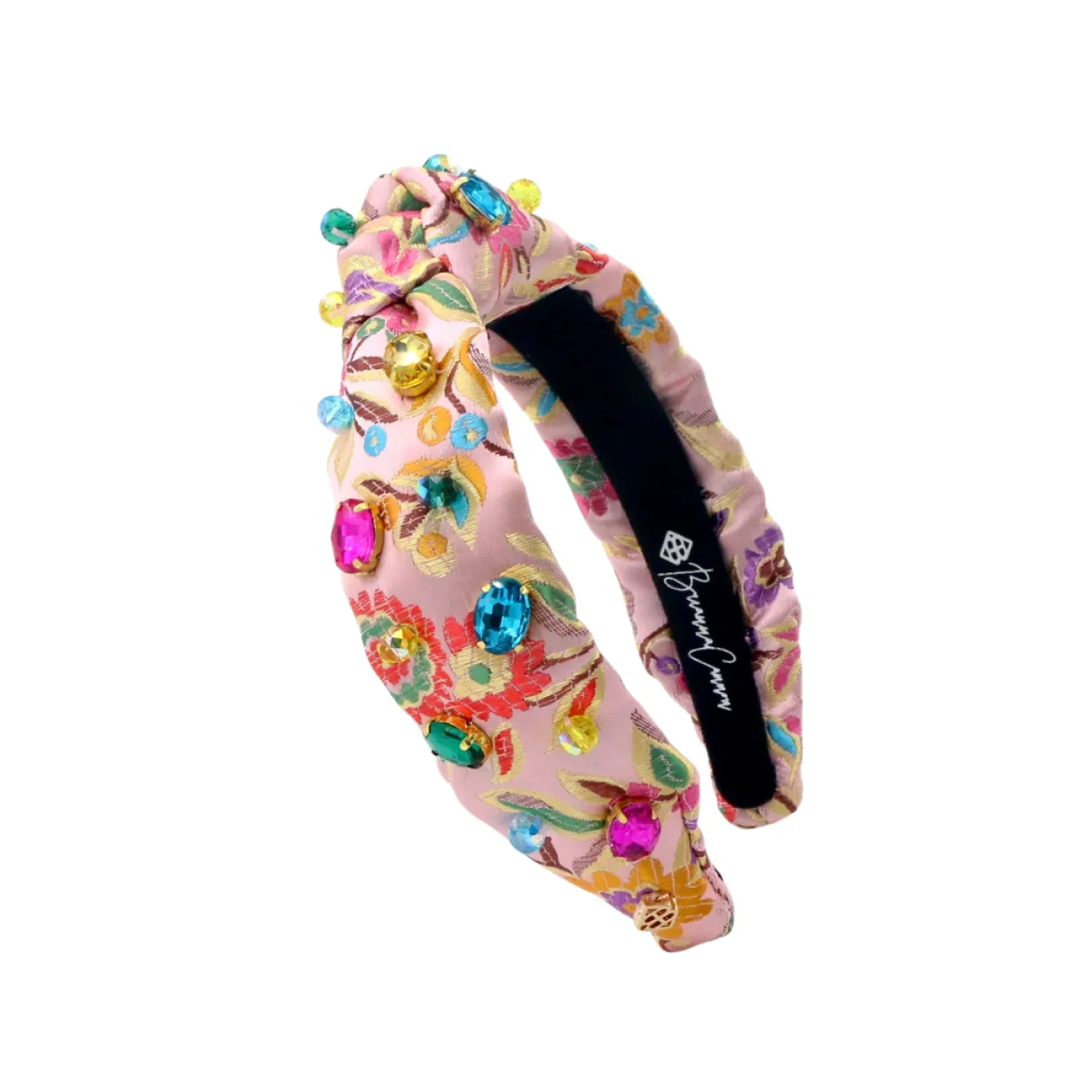 child_size_colorful_flora_0.webp Child Size Colorful Floral Brocade Headband with Multicolor Crystals-Brianna Cannon Outlet