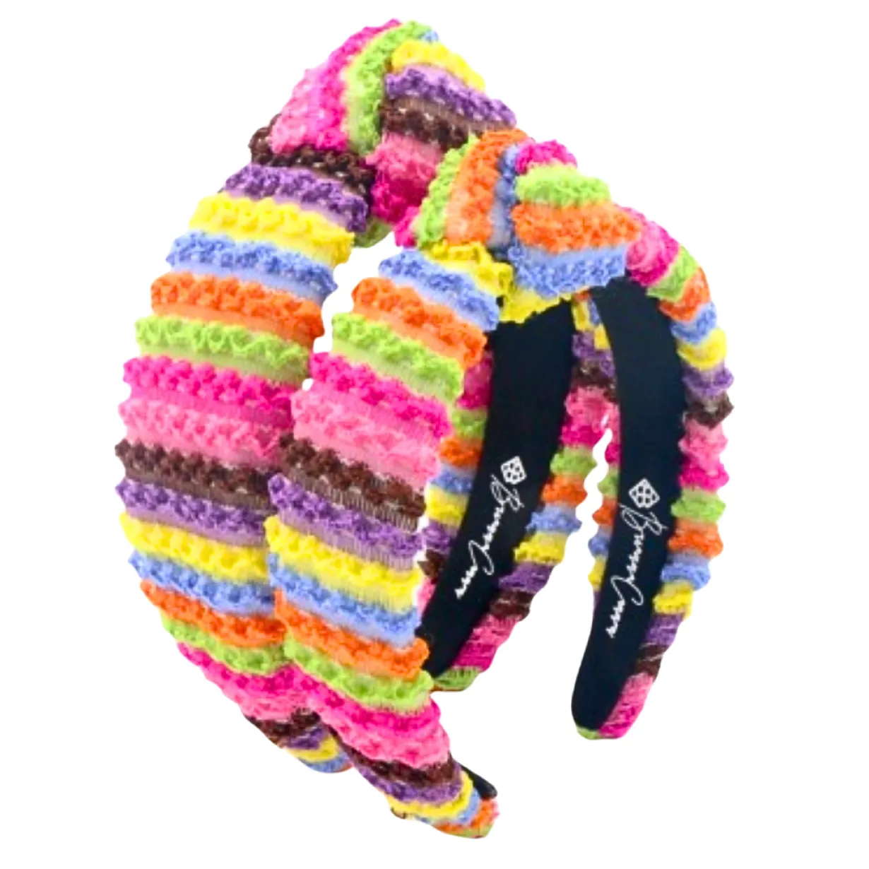child_size_fiesta_rainbow_0.webp Child Size Fiesta Rainbow Ruffle Headband-Brianna Cannon New