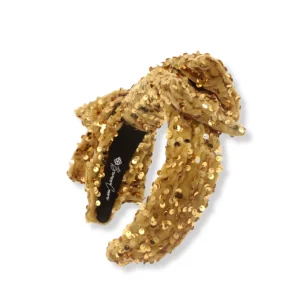 Child Size Gold Sequin Side Bow Headband-Brianna Cannon Outlet