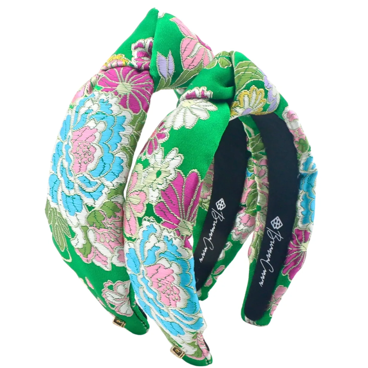 child_size_kelly_green_fl_1.webp Child Size Kelly Green Floral Silk Headband-Brianna Cannon Best