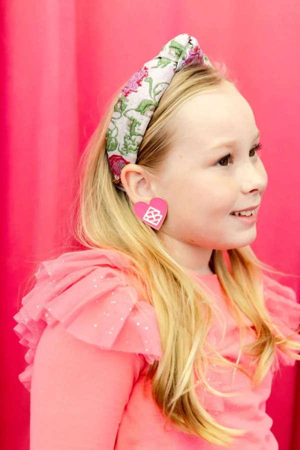 Child Size Lavender Roses Brocade Headband-Brianna Cannon Outlet