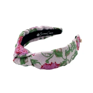 Child Size Lavender Roses Brocade Headband-Brianna Cannon Outlet