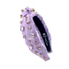 Child Size Lavender Textured Headband with Crystals-Brianna Cannon Sale