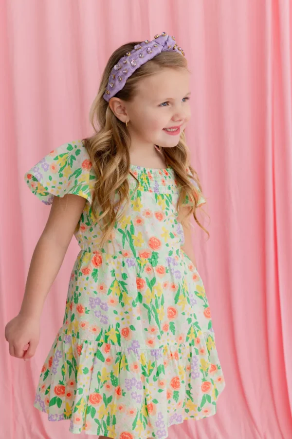 Child Size Lavender Textured Headband with Crystals-Brianna Cannon Sale