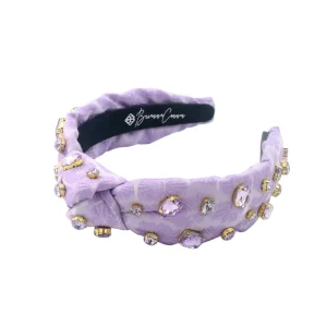 Child Size Lavender Textured Headband with Crystals-Brianna Cannon Sale