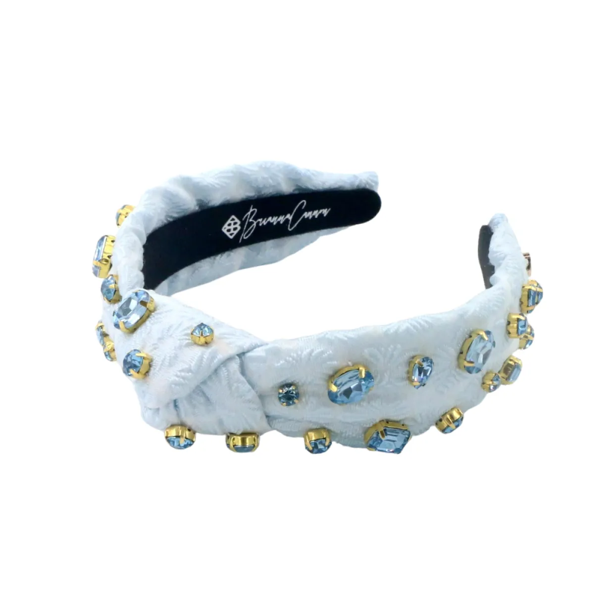 child_size_light_blue_tex_5.webp Child Size Light Blue Textured Headband with Crystals-Brianna Cannon Best