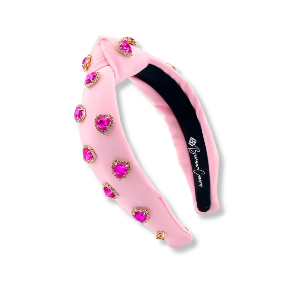 child_size_light_pink_hea_0.webp Child Size Light Pink Headband with Hot Pink Pavé Crystal Hearts-Brianna Cannon Sale