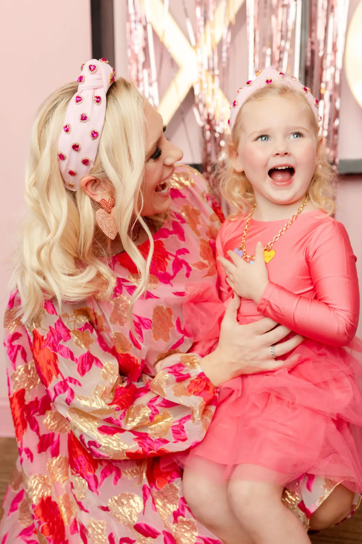 child_size_light_pink_hea_2.webp Child Size Light Pink Headband with Hot Pink Pavé Crystal Hearts-Brianna Cannon Sale