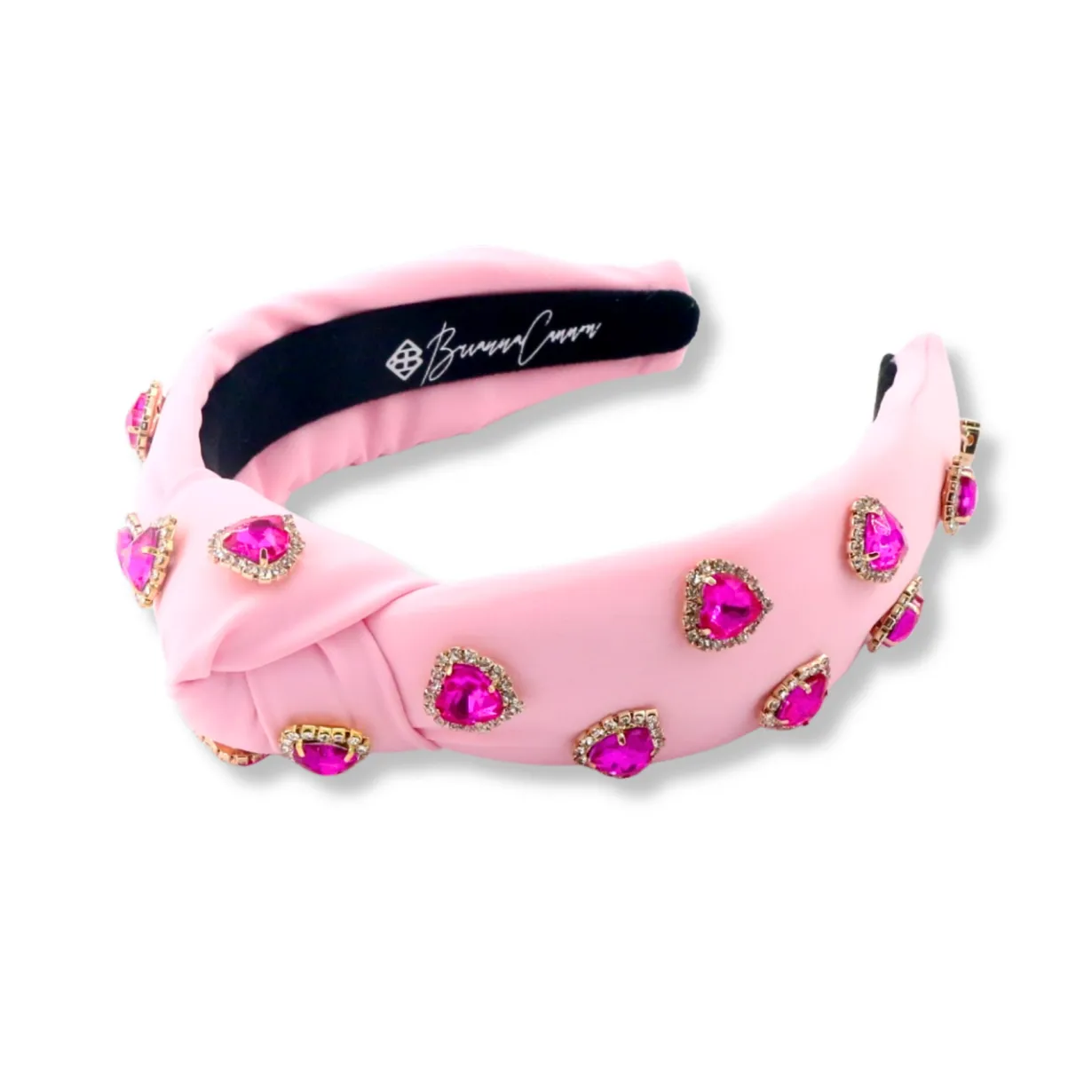 child_size_light_pink_hea_4.webp Child Size Light Pink Headband with Hot Pink Pavé Crystal Hearts-Brianna Cannon Sale