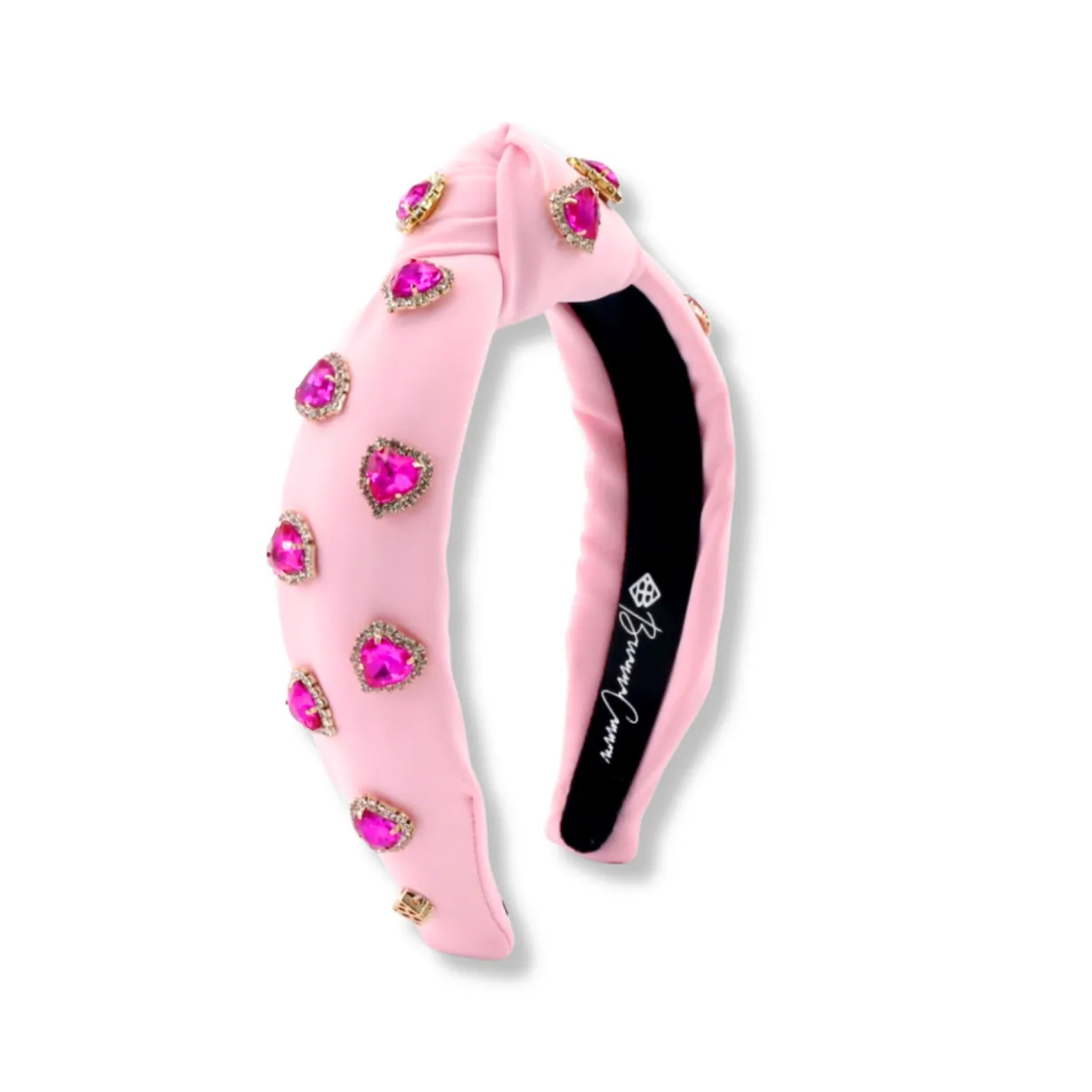 child_size_light_pink_hea_5.webp Child Size Light Pink Headband with Hot Pink Pavé Crystal Hearts-Brianna Cannon Sale
