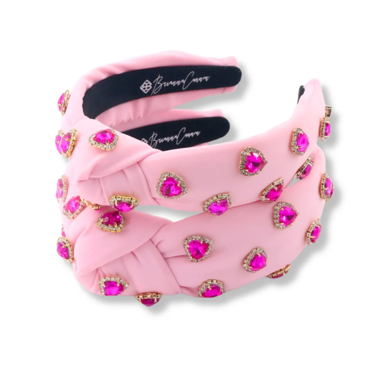 child_size_light_pink_hea_7.webp Child Size Light Pink Headband with Hot Pink Pavé Crystal Hearts-Brianna Cannon Sale