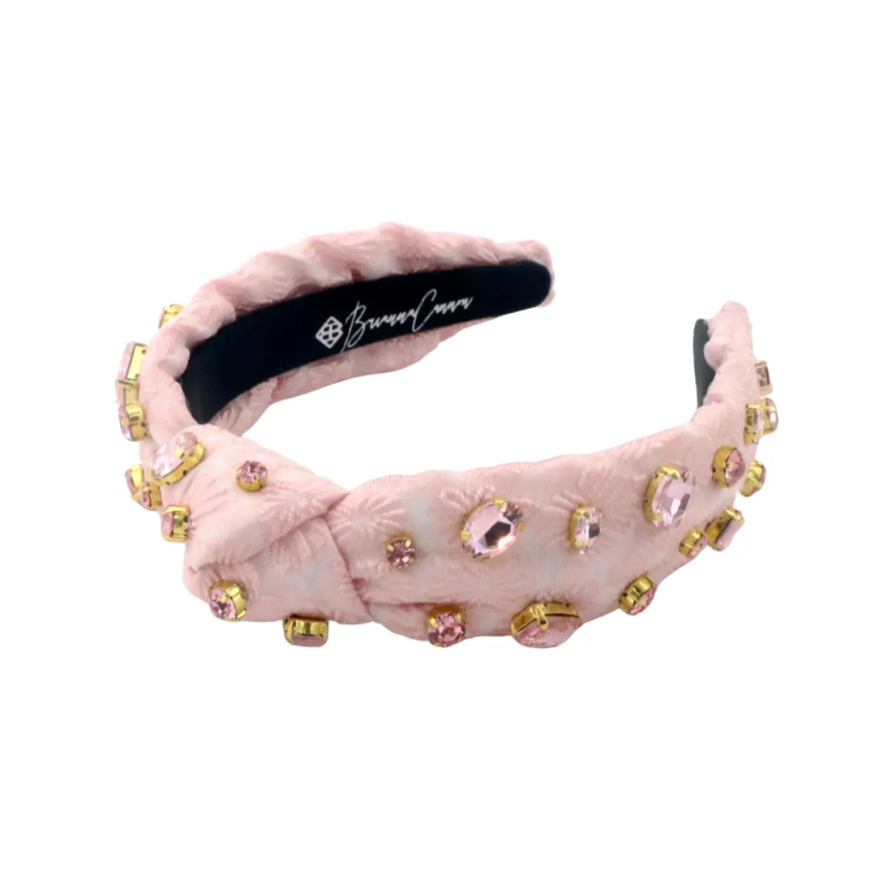 child_size_light_pink_tex_3.webp Child Size Light Pink Textured Headband with Crystals-Brianna Cannon Hot