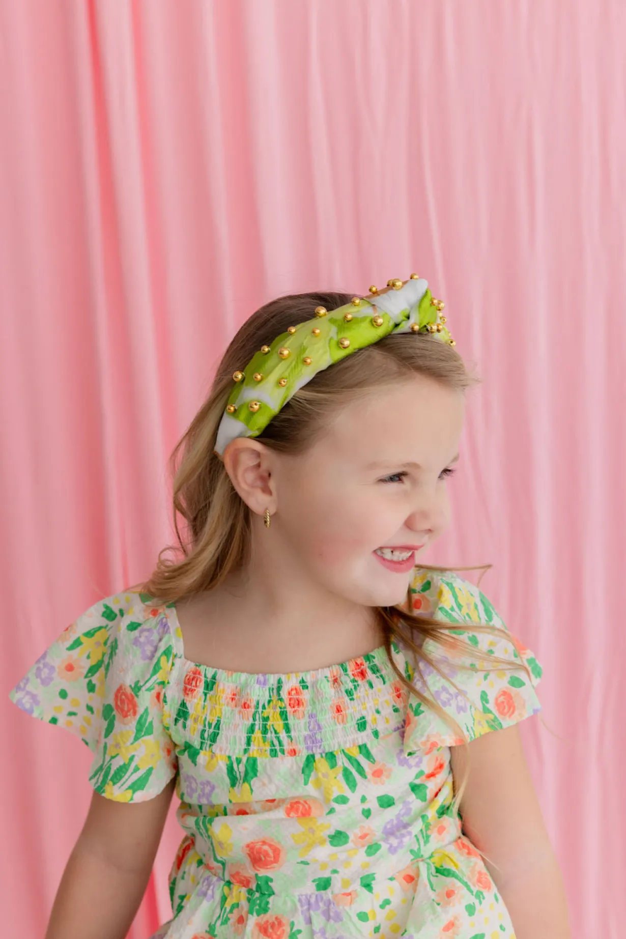 child_size_lime_green_whi_1.webp Child Size Lime Green, White & Gold Headband With Gold Beads-Brianna Cannon Discount